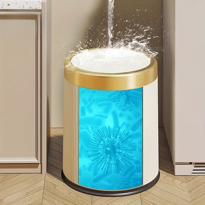 Luxe Prullenbak Ovaal Met Drukdeksel Dubbele Binnenemmer 23,5x27,5cm | Restfield