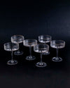 Coupe Glazen Voor Cocktails En Desserts Van Geribbeld Glas - Set van 6 | Restfield