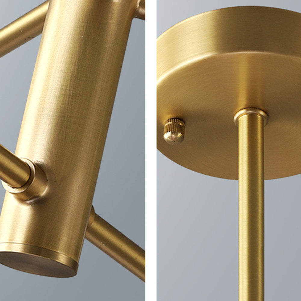 Hanglamp Glas Bollen Modern Zwart Koper 6/8-Lichts G9 Verlichting | Restfield