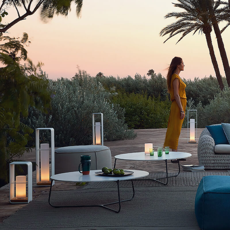 Led tuinlamp voor buiten – vierkante moderne buitenlamp met warm licht | Restfield