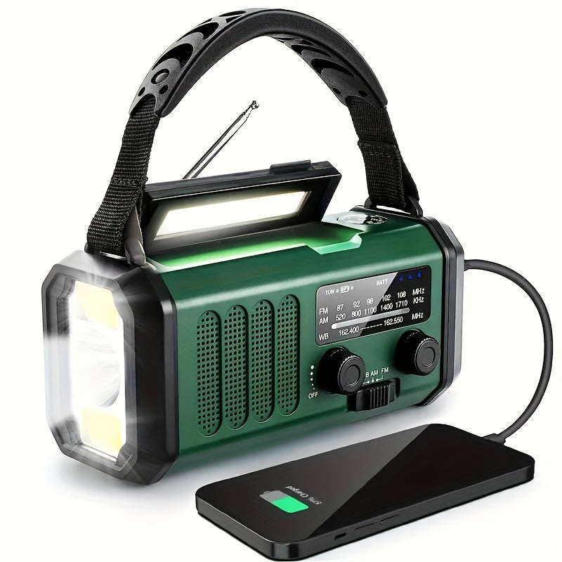 Noodradio met Zonnepaneel & Handcrank – AM/FM/NOAA Radio, Powerbank & Zaklamp | Restfield