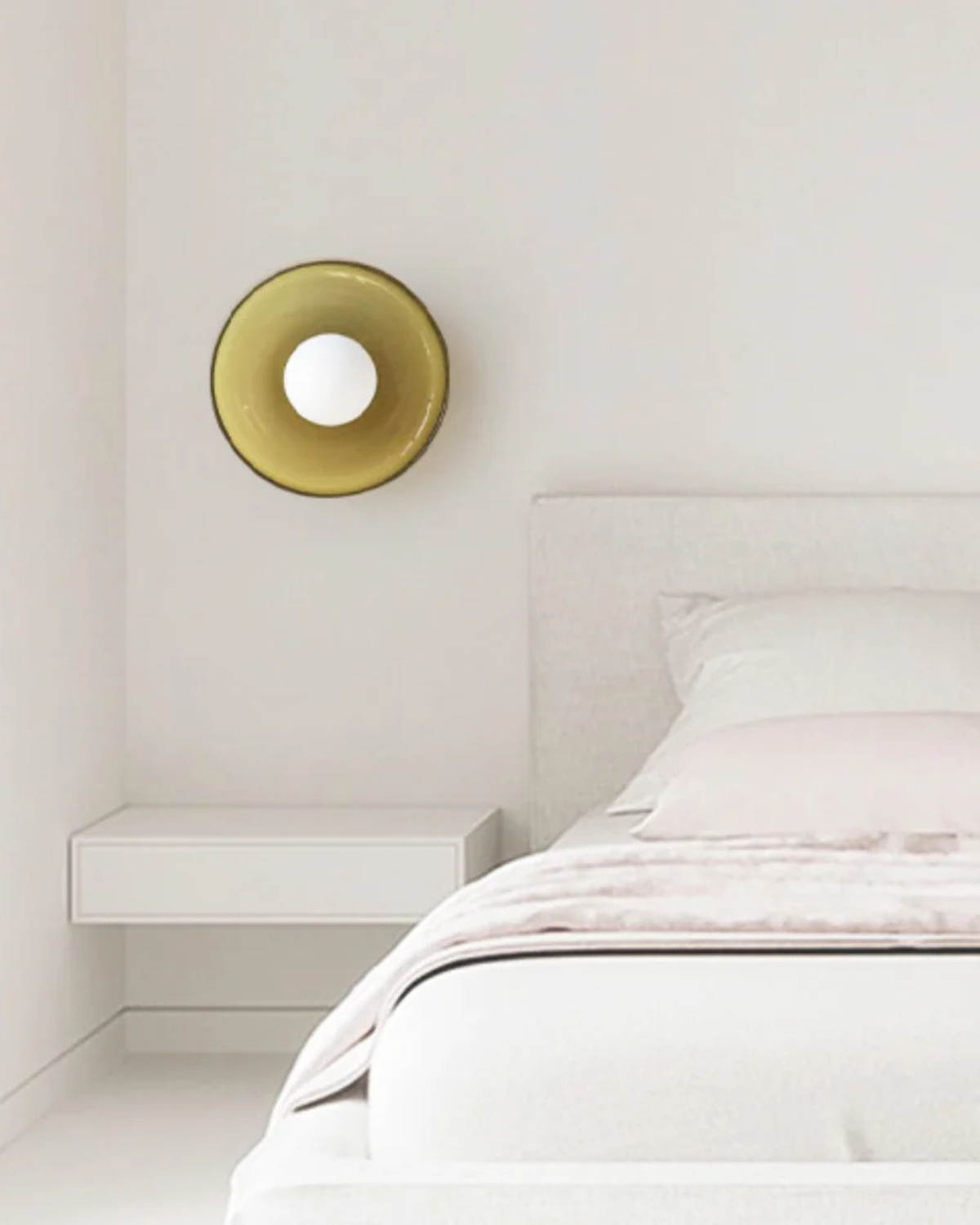 Moderne ronde plafondlamp van glas en ijzer – minimalistische designlamp voor woonkamer en slaapkamer met warme lichtkleur | Restfield