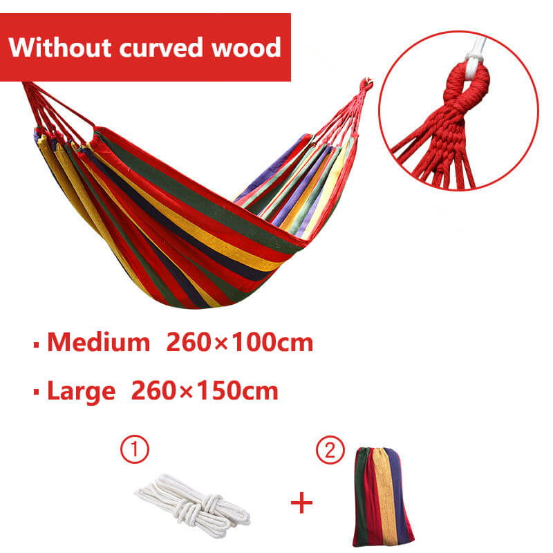 Hangmat Katoen Polyester 200x150cm Draagbaar Binnen Buiten Camping Tuin 200kg