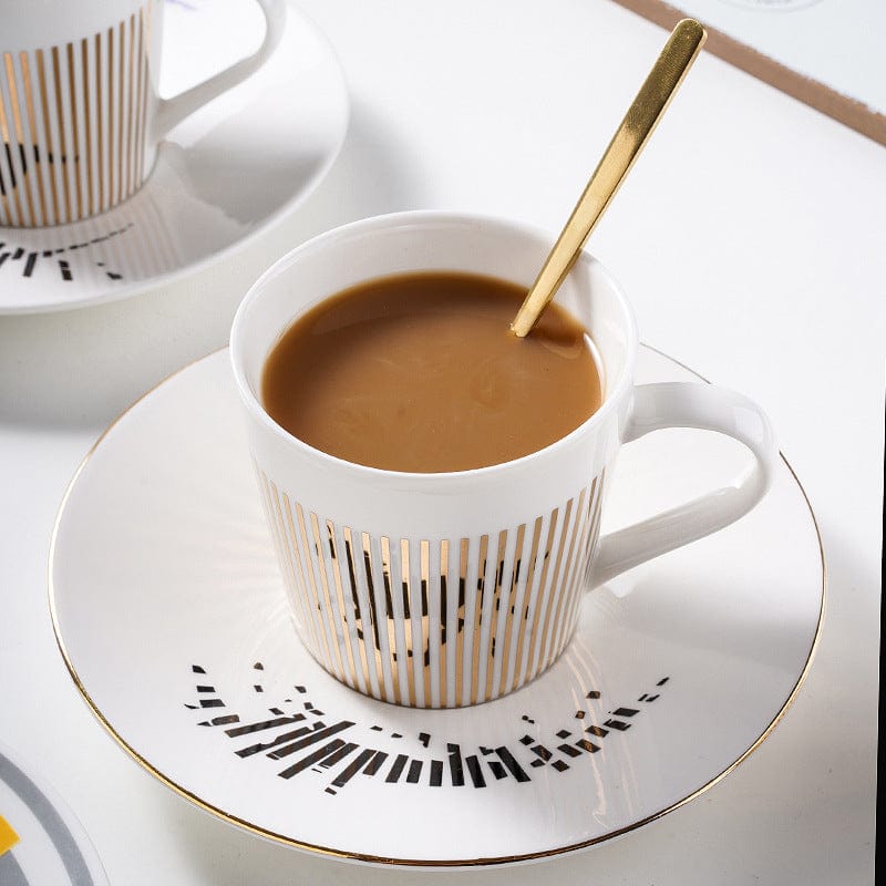 Koffiekop Met Spiegel Reflectie Schotel Keramiek Design Set | Restfield
