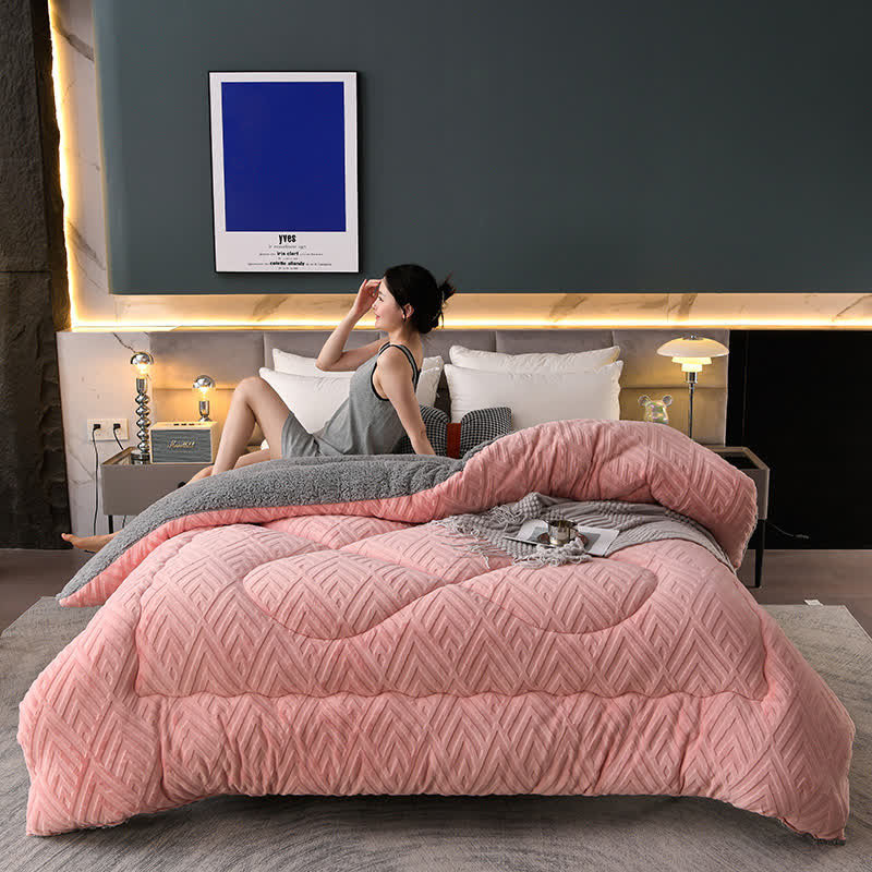 Dikke Sherpa Winterdeken met Quiltkern – Extra Warm, Zacht & Fluffy | Restfield