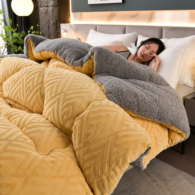 Dikke Sherpa Winterdeken met Quiltkern – Extra Warm, Zacht & Fluffy | Restfield