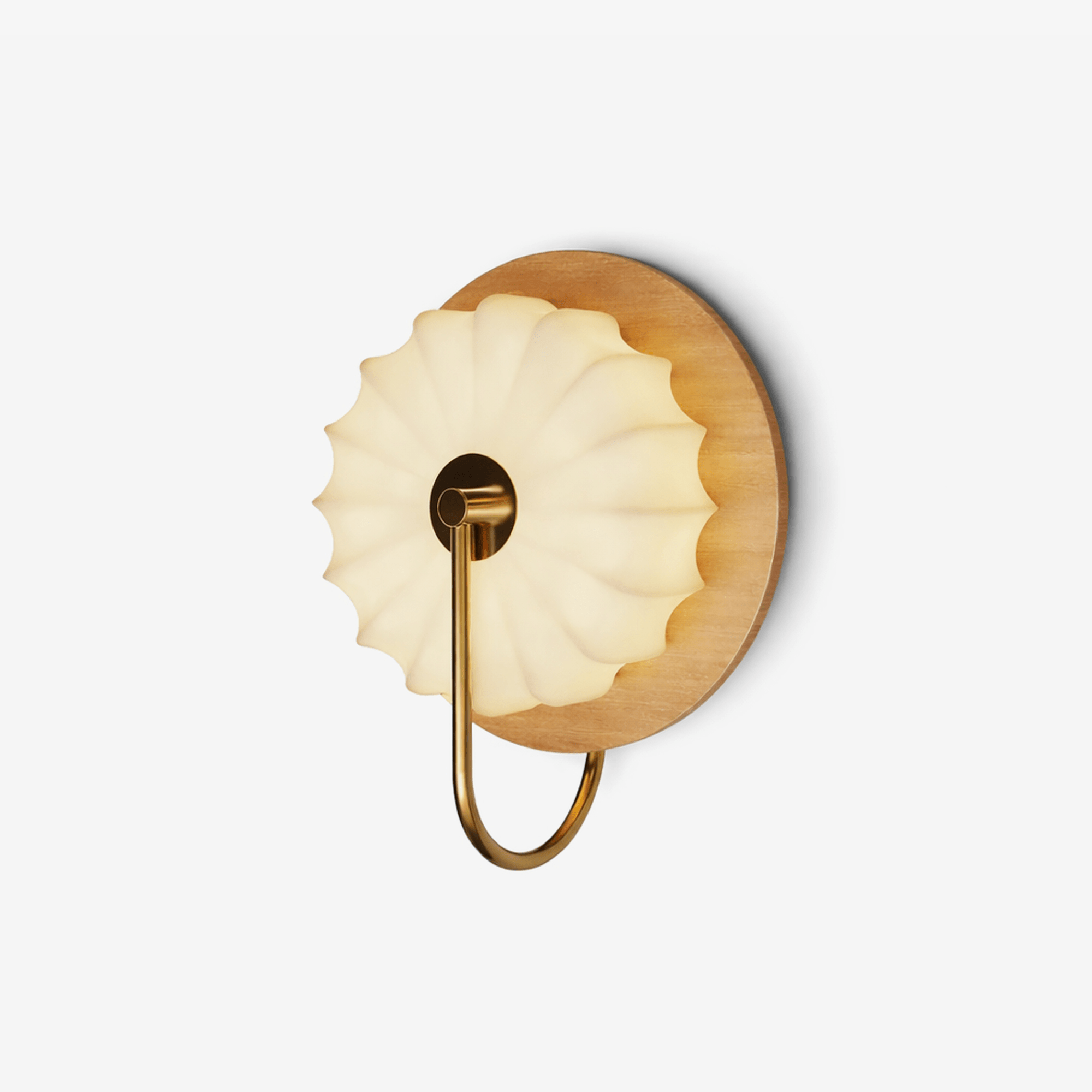 Moderne Bloemvormige Wandlamp Met Geplooide Kap En Geïntegreerde LED Verlichting | Restfield