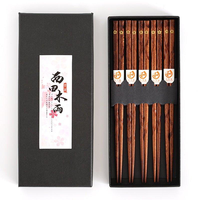Houten Eetstokjes Set 5 Paar Sakura Design Japans | Restfield