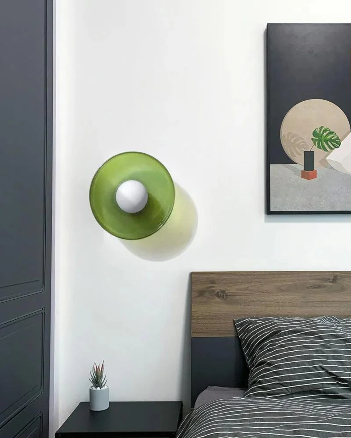 Moderne ronde plafondlamp van glas en ijzer – minimalistische designlamp voor woonkamer en slaapkamer met warme lichtkleur | Restfield