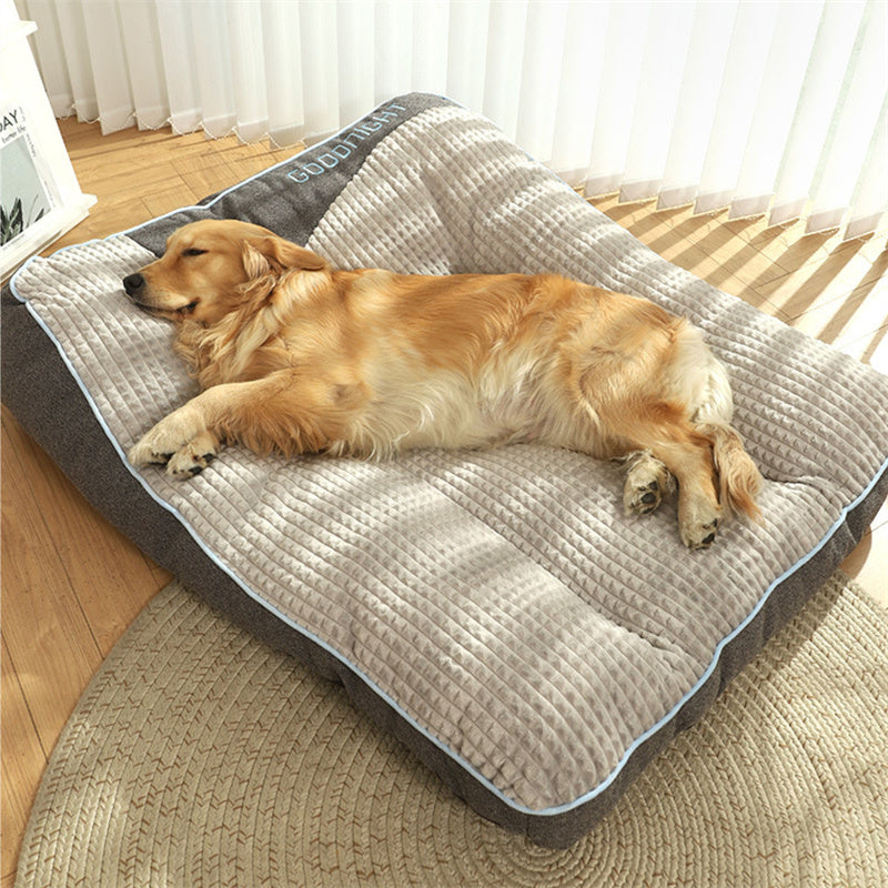 Hondenmand Pluche Antislip Wasbaar Bruin 80x64cm Orthopedisch Hondenbed Groot