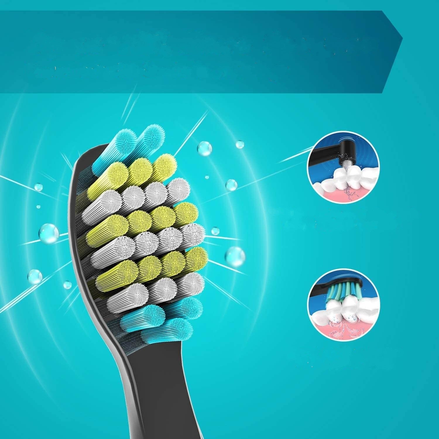 Elektrische sonische tandenborstel met oplaadfunctie, meerdere poetsstanden en timer voor dagelijks gebruik | Restfield