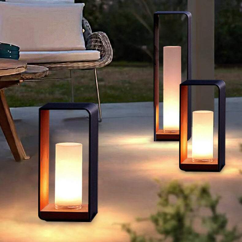 Led tuinlamp voor buiten – vierkante moderne buitenlamp met warm licht | Restfield