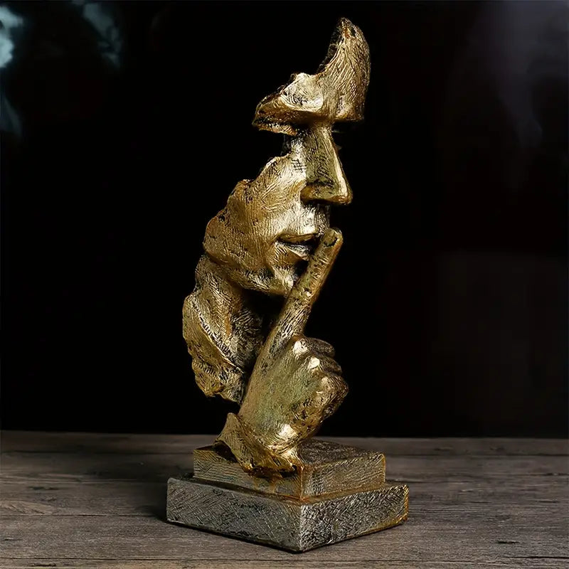 Abstracte Retro Sculptuur Met Stilte Gebaar In Bronslook Voor Woonkamer Bureau Of Design Interieur Decoratie | Restfield