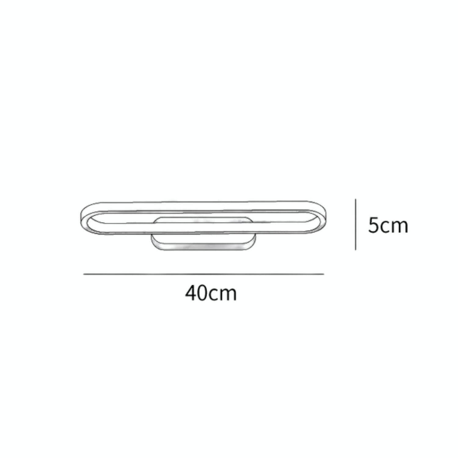 Wandlamp LED Messing Acryl Ovaal 40cm Warm Neutraal Koel Wit Badkamer Woonkamer