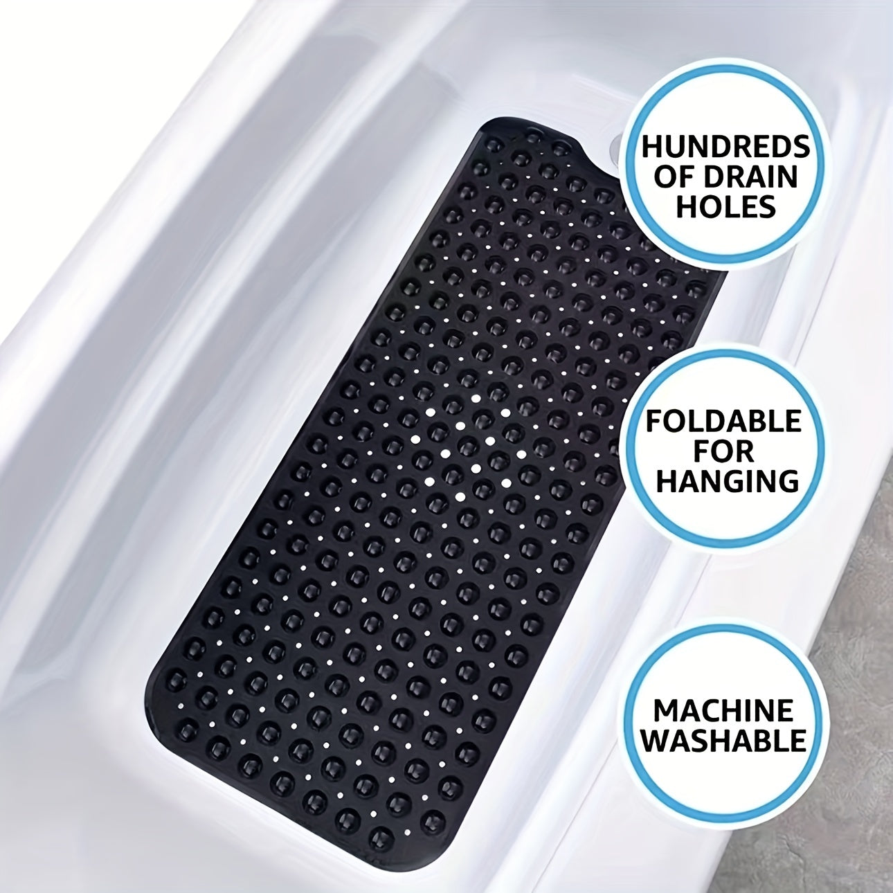 Antislip Badmat XL voor Douche en Bad – Extra Lange Veiligheidsbadmat met Zuignappen | Restfield