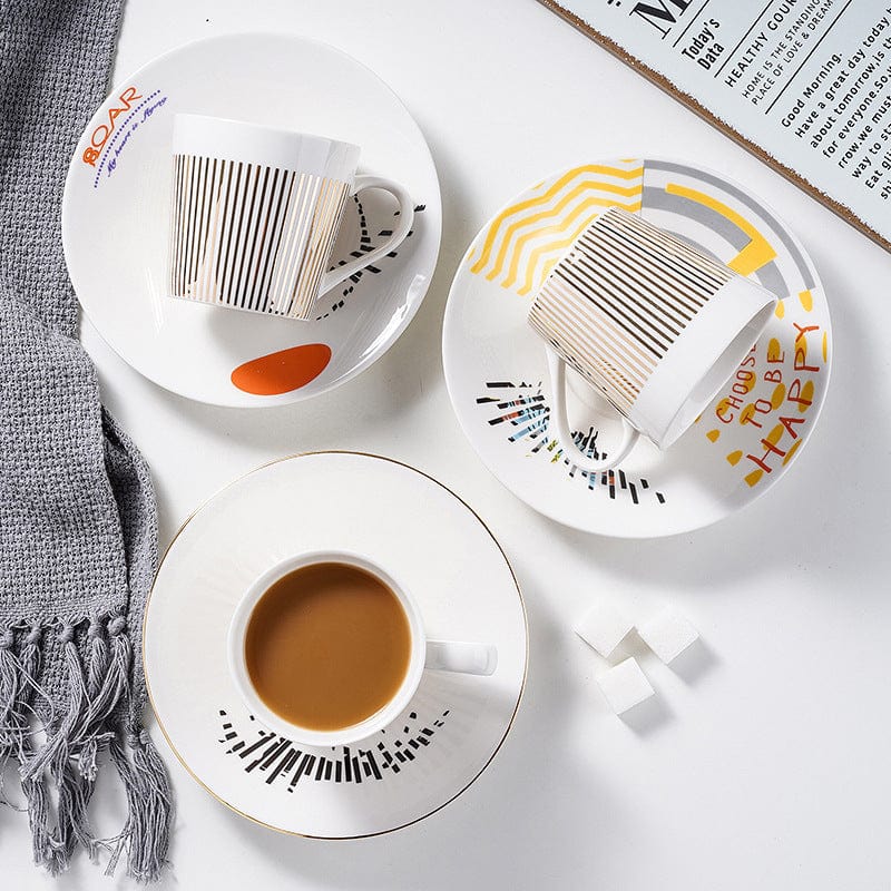 Koffiekop Met Spiegel Reflectie Schotel Keramiek Design Set | Restfield