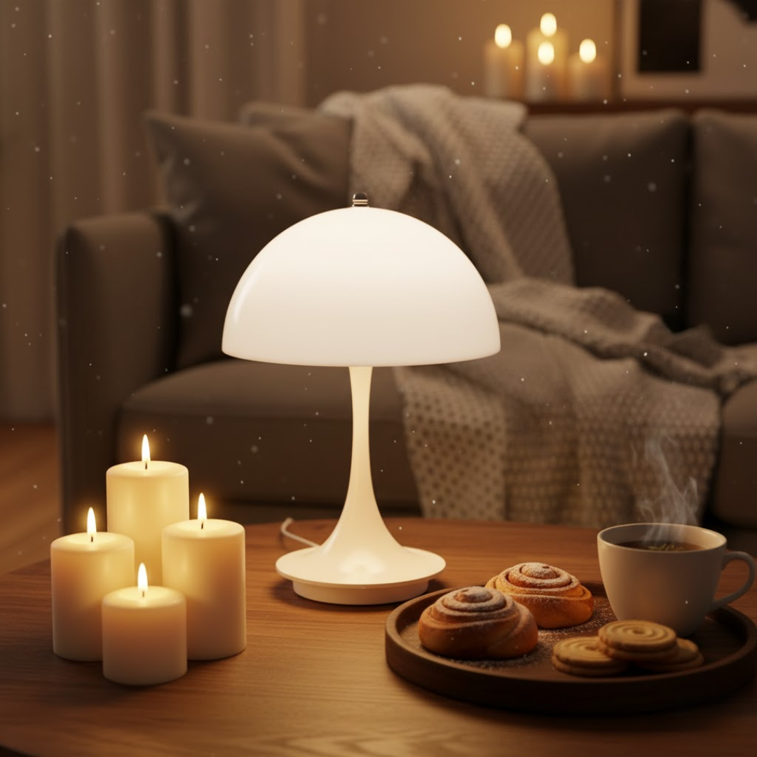 Draadloze tafellamp met LED-verlichting, oplaadbaar en Scandinavisch design | Restfield