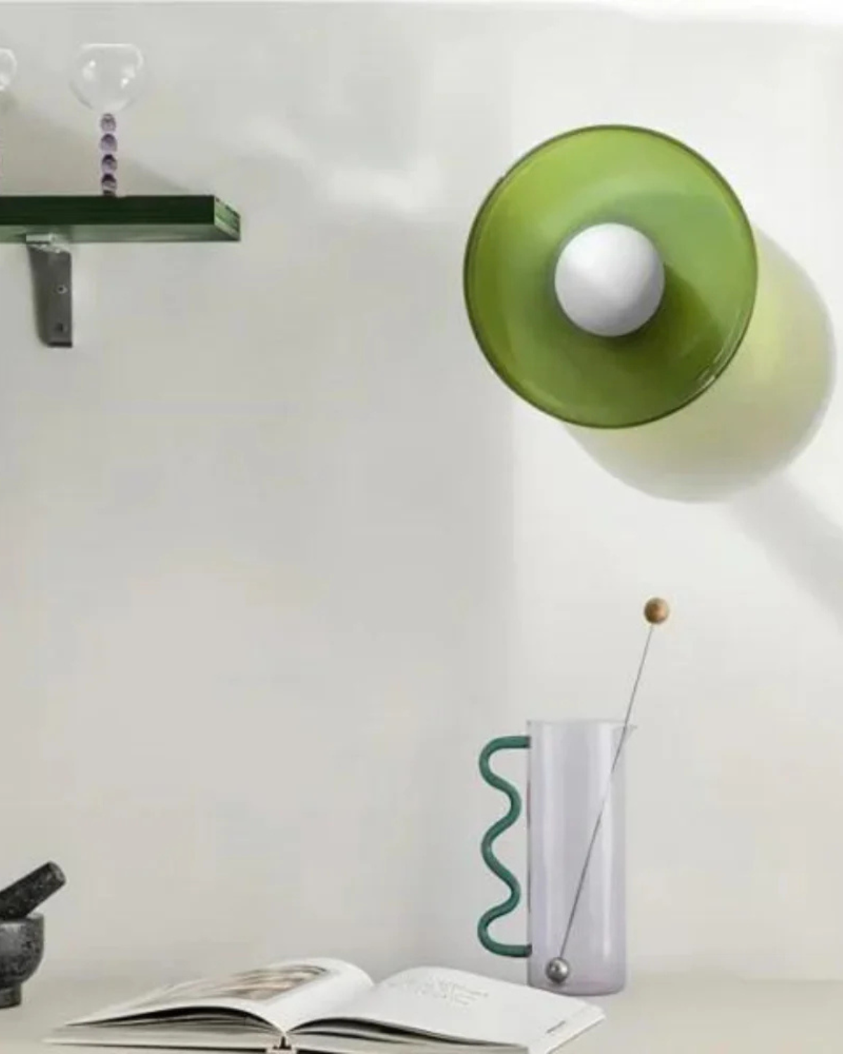 Moderne ronde plafondlamp van glas en ijzer – minimalistische designlamp voor woonkamer en slaapkamer met warme lichtkleur | Restfield