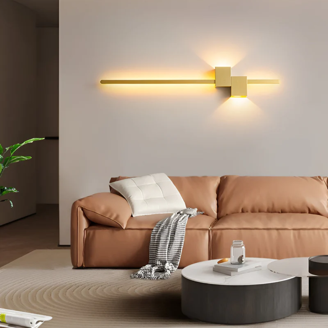 LED Wandlamp Modern Aluminium 62cm Warm Wit Zwart Wit Goud | Restfield