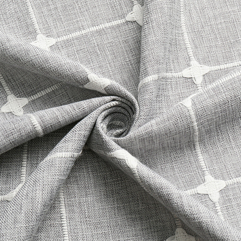 Douchegordijn Linnen Bohemian Waterproof Kwastjes 180x200cm Badkamer Beige Geruit