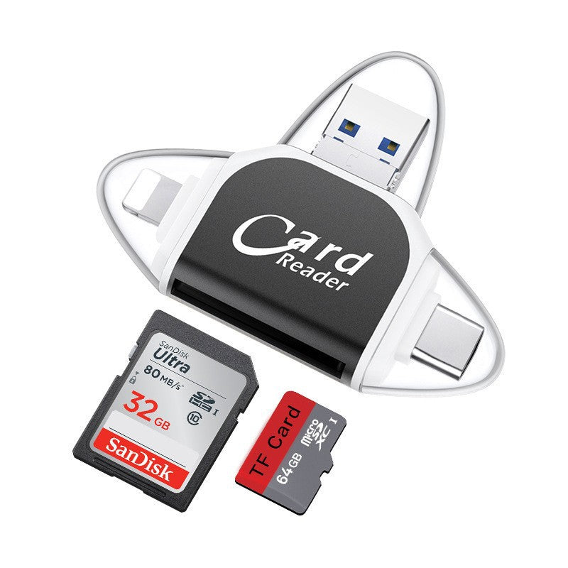 Kaartlezer 4 In 1 USB C Lightning SD Micro SD USB 3.0 | Restfield
