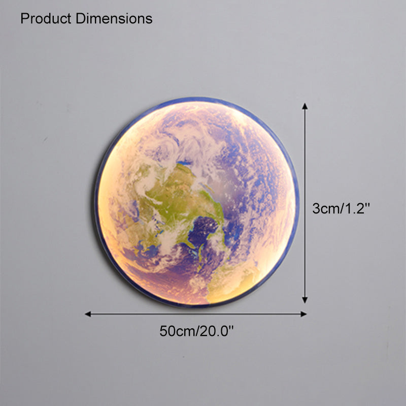 Applique Murale Lune Peinture Murale LED Dimmable Télécommande Salon Chambre | Restfield