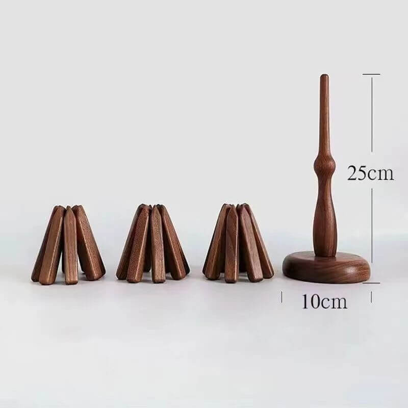 Pannenonderzetter Walnoot Houten Boom Design 10x25cm Tafelbescherming | Restfield