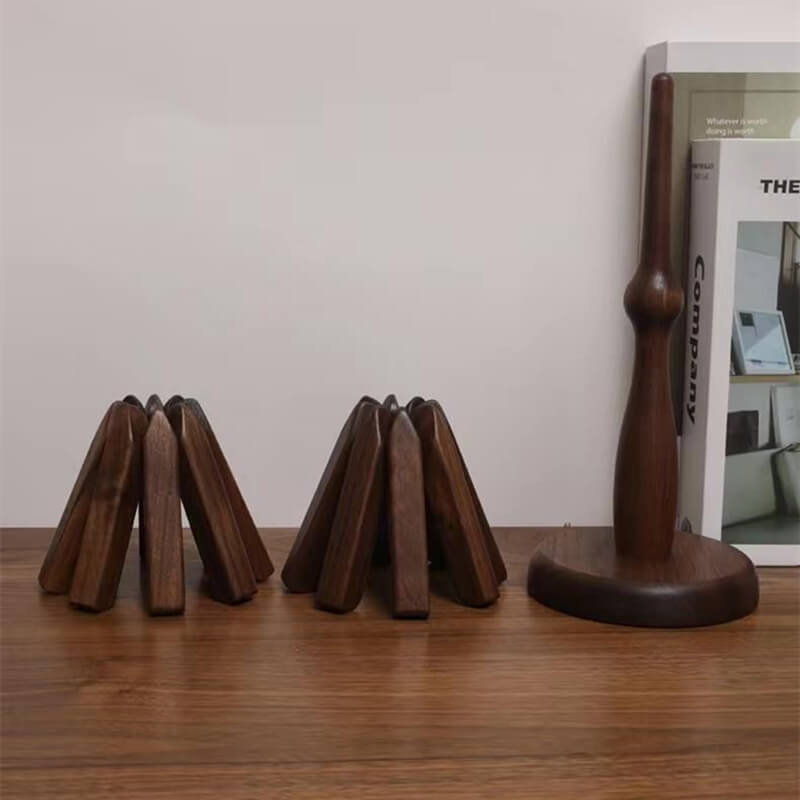 Pannenonderzetter Walnoot Houten Boom Design 10x25cm Tafelbescherming | Restfield