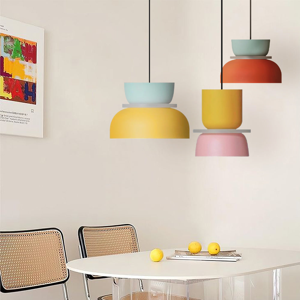 Hanglamp Nordic Color Block Aluminium Acryl Macaron 29cm E27 | Restfield