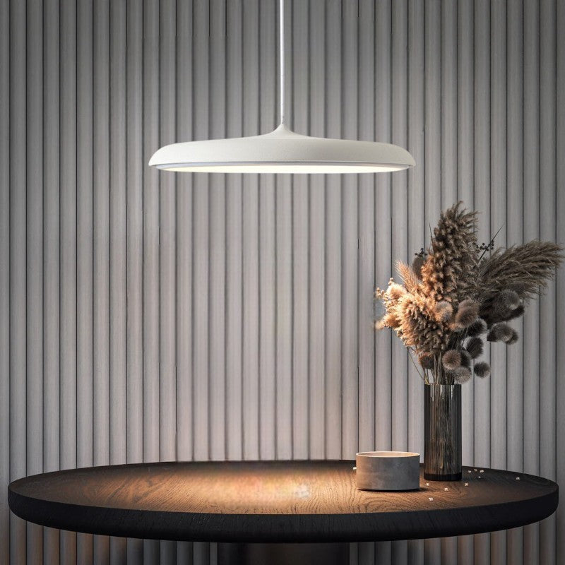 Scandinavische ultradunne schijfvormige hanglamp met diffuus ledlicht voor moderne interieurs | Restfield