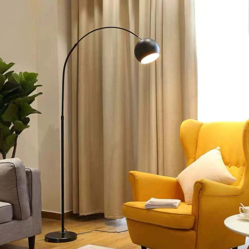 Vloerlamp Boogvorm Led Metaal Zwart Blauw Geel Roze Zilver Goud Dimbaar Woonkamer Slaapkamer | Restfield