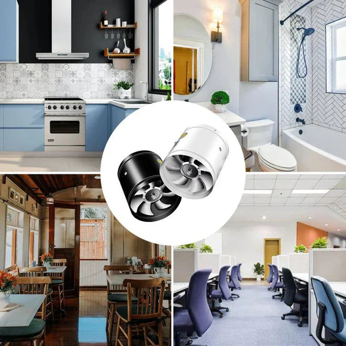 Stille afzuigventilator voor badkamer, keuken en kantoor met krachtige luchtverversing | Restfield