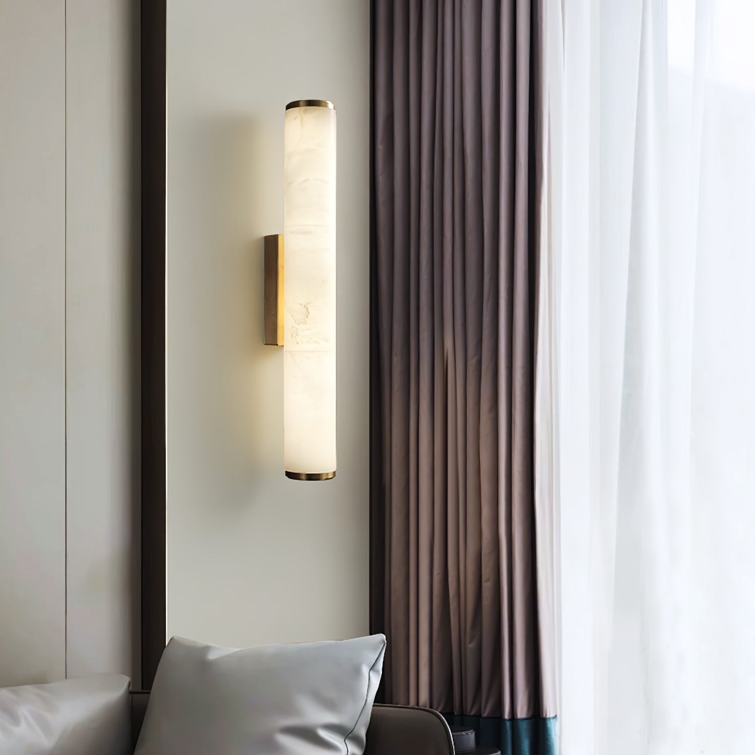 Wandlamp Marmerlook Koper LED 1 Licht Minimalistisch Modern Design