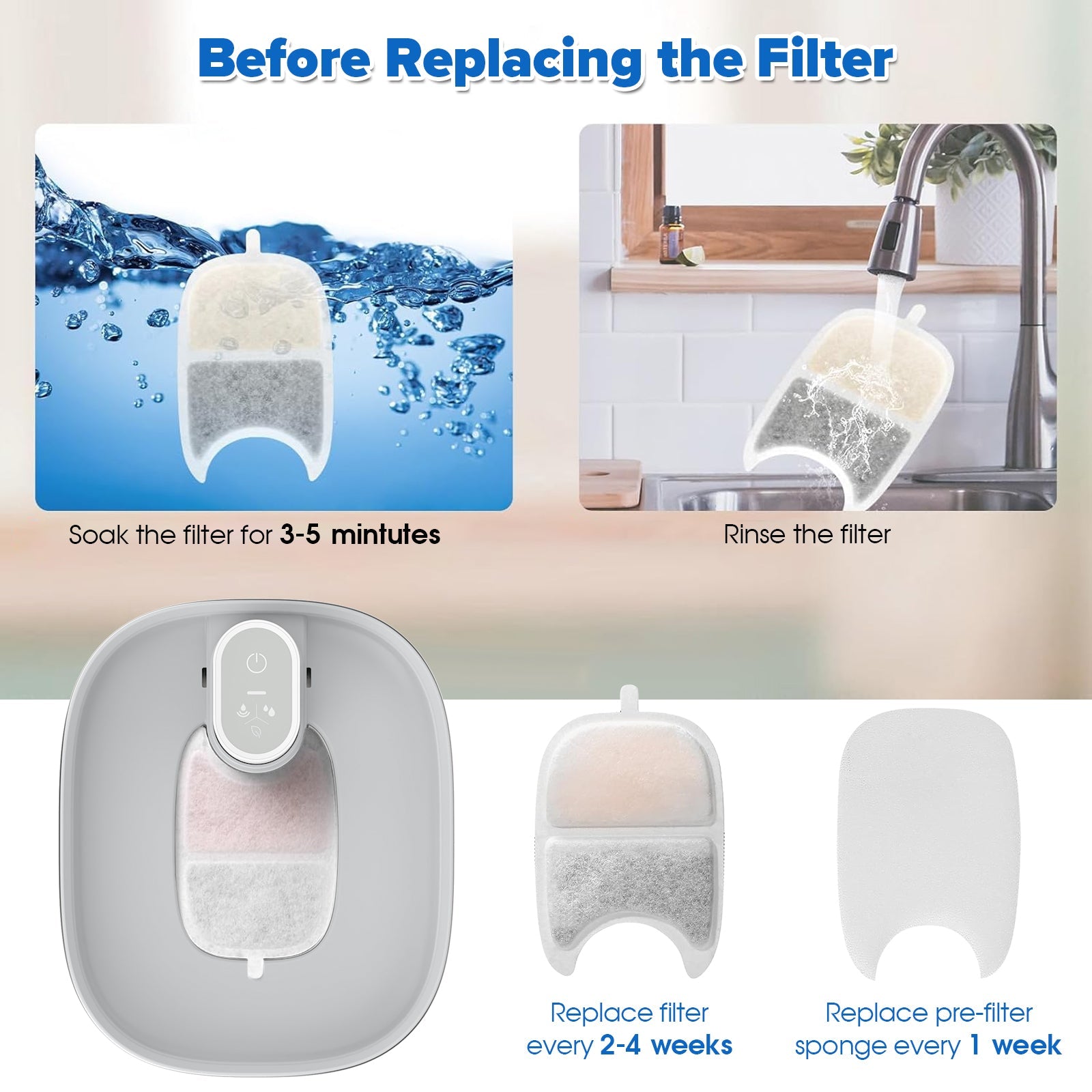 Slimme RVS Drinkfontein voor Katten en Kleine Honden 4L – Draadloos met Filter en Stil Waterpomp | Restfield