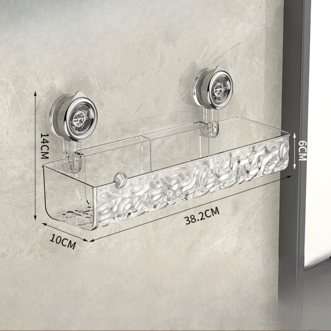 Badkamer Hoekrek met Zuignap – Zonder Boren | Sterk, Ruimtebesparend Eckrek voor Douche & Badkamer | Restfield