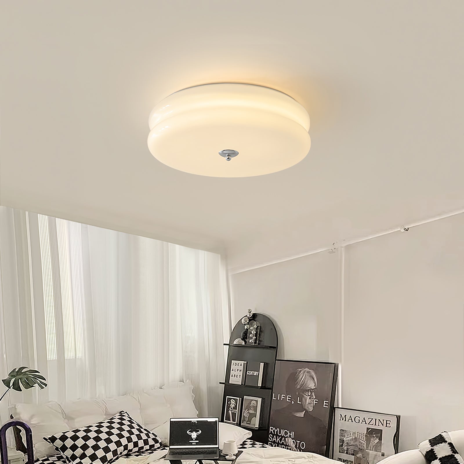 Art deco plafondlamp met geometrisch design en warm ledlicht voor stijlvolle interieurs | Restfield