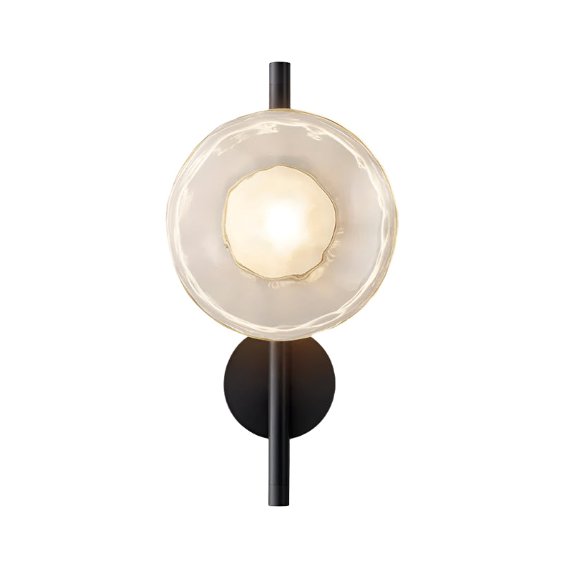 Wandlamp Glas Rond Scandinavisch LED 5W Zwart Goud 20cm Design | Restfield