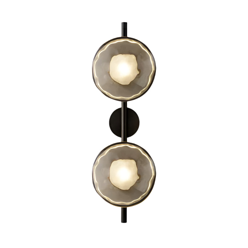 Wandlamp Glas Rond Scandinavisch LED 5W Zwart Goud 20cm Design | Restfield