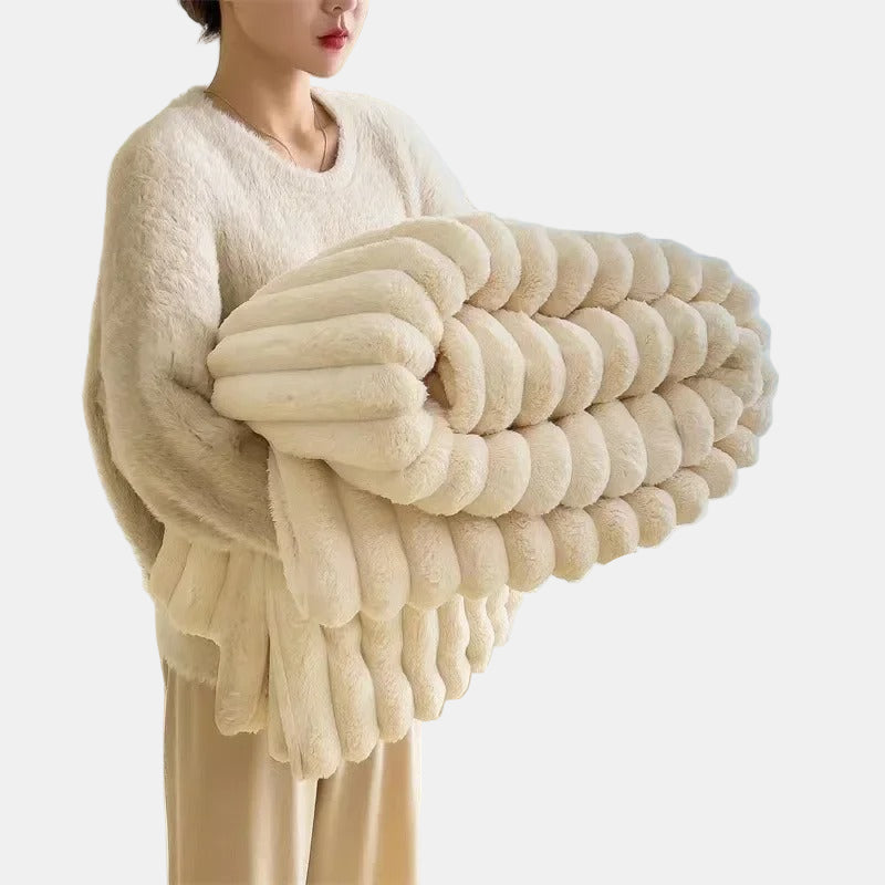 Fleece Deken Gestreept Flannel 100% Polyester Zacht Woonkamer Slaapkamer Bank Bed