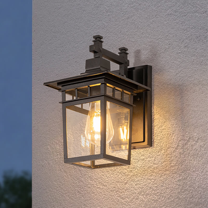 Buitenlamp Wand Aluminium Zwart IP23 E27 Waterdicht Tuin Balkon Modern Wandlamp