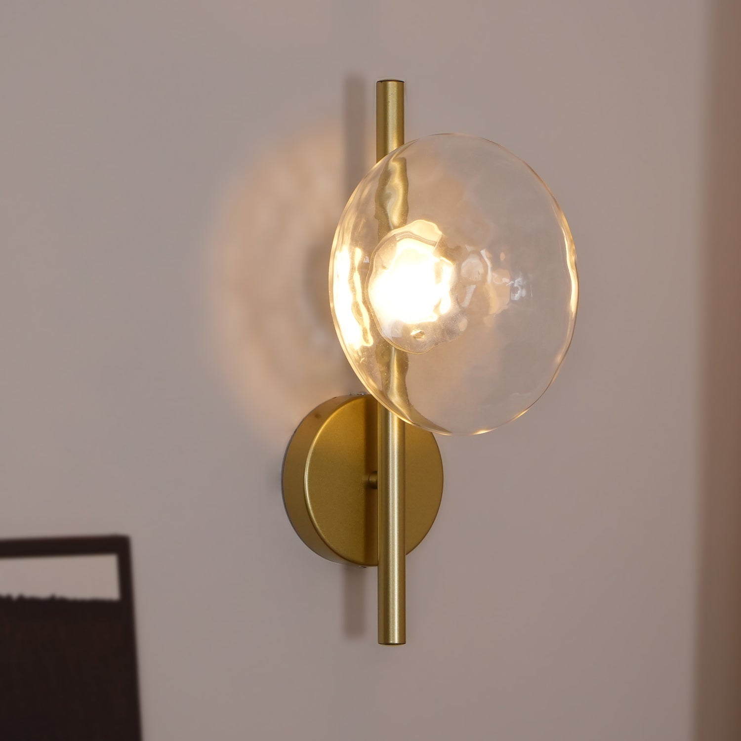 Wandlamp Glas Rond Scandinavisch LED 5W Zwart Goud 20cm Design | Restfield