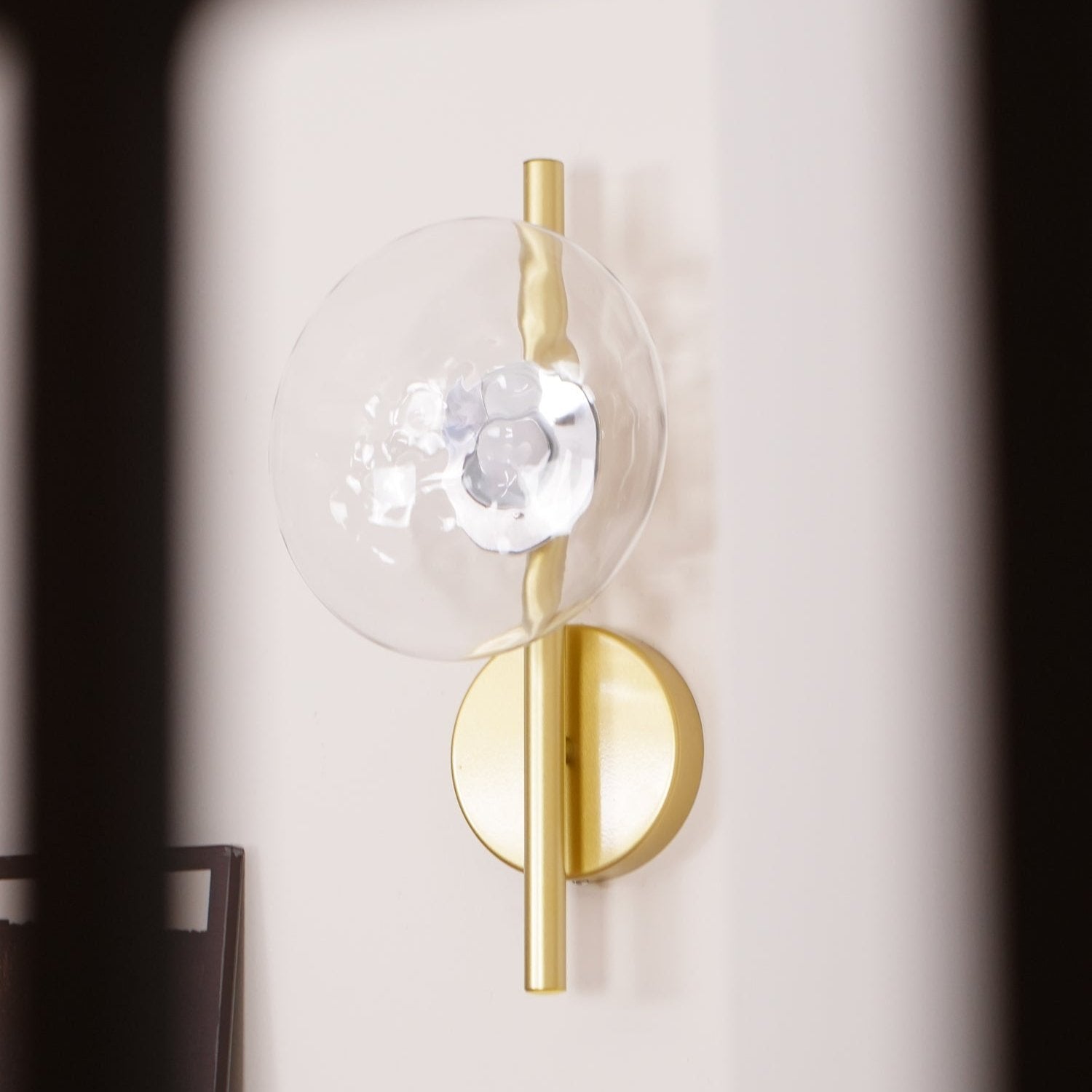 Wandlamp Glas Rond Scandinavisch LED 5W Zwart Goud 20cm Design | Restfield