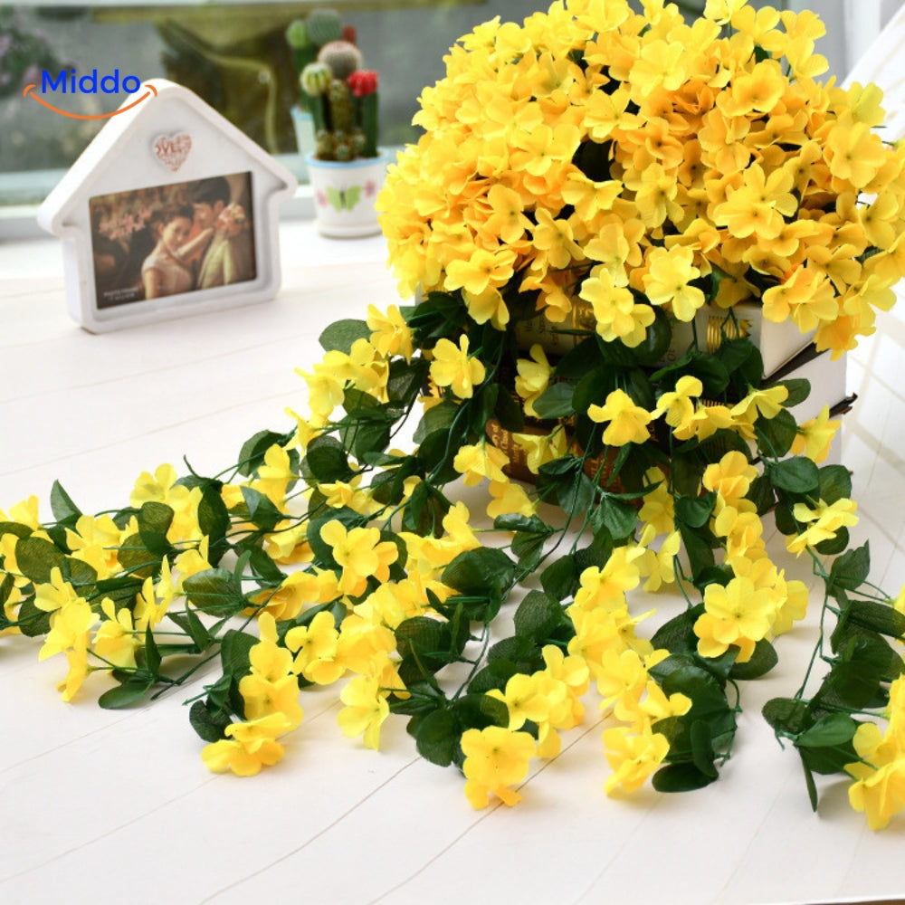 Kunst orchidee hangplant met hangende bloemen voor wanddecoratie, interieur en bruiloften | Restfield