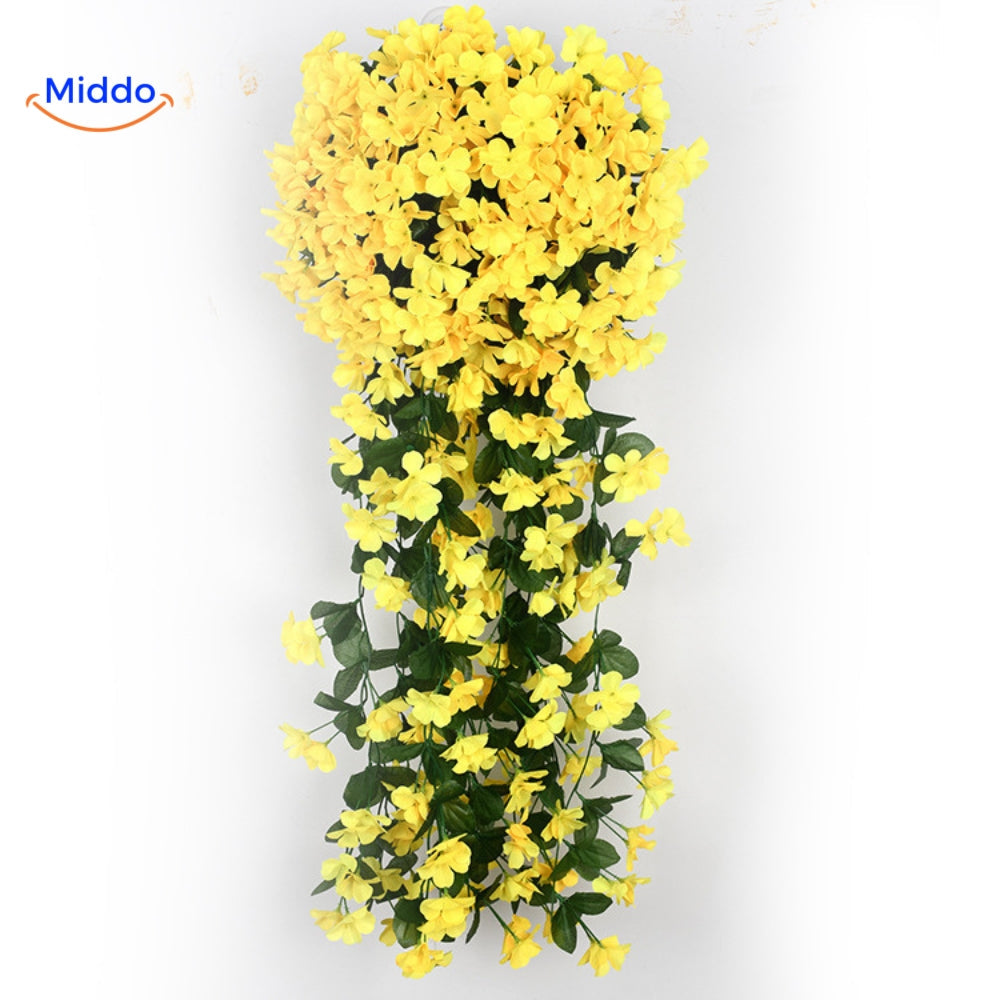 Kunst orchidee hangplant met hangende bloemen voor wanddecoratie, interieur en bruiloften | Restfield