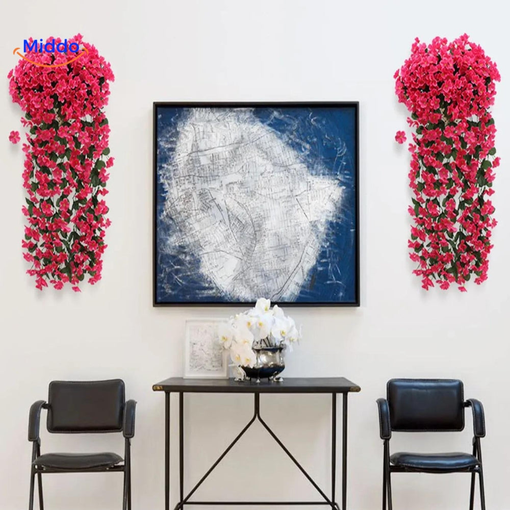 Kunst orchidee hangplant met hangende bloemen voor wanddecoratie, interieur en bruiloften | Restfield