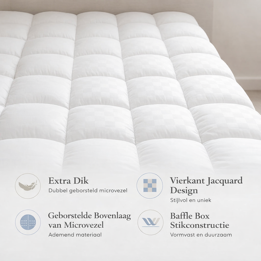 Restfield Cooling Mattress Topper – Koel, Zacht & Anti-Slip | Hotelcomfort Thuis