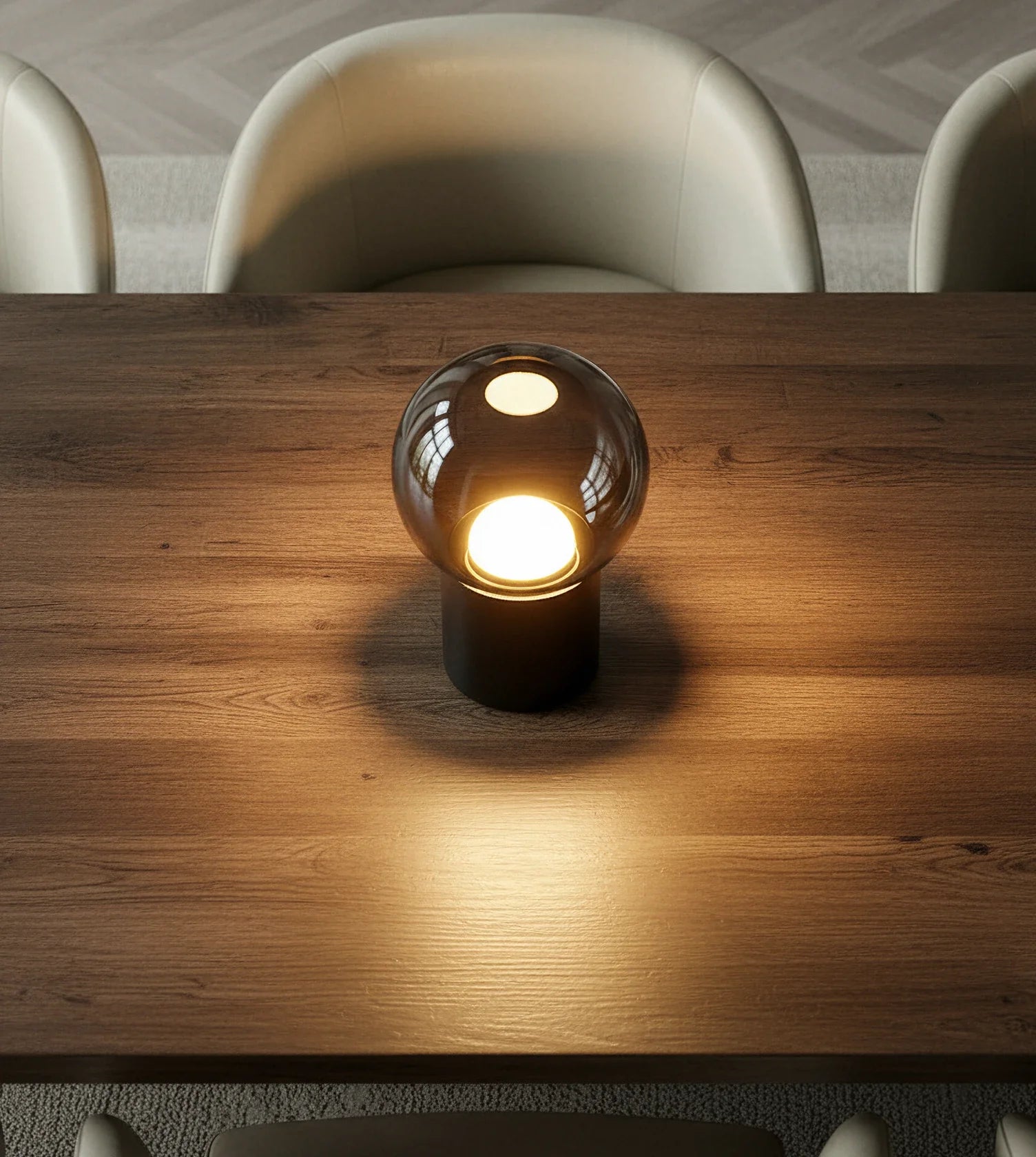 Draadloze Tafellamp LED Oplaadbaar Touch Dimbaar Glasdesign Schwarz Chrom 20cm | Restfield