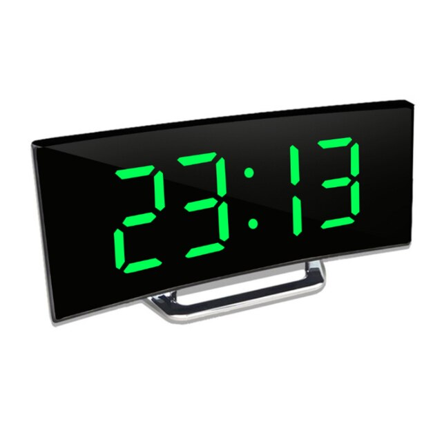 Digitale LED Wekker met Gebogen Display – Automatische Lichtregeling & Groot Scherm | Restfield