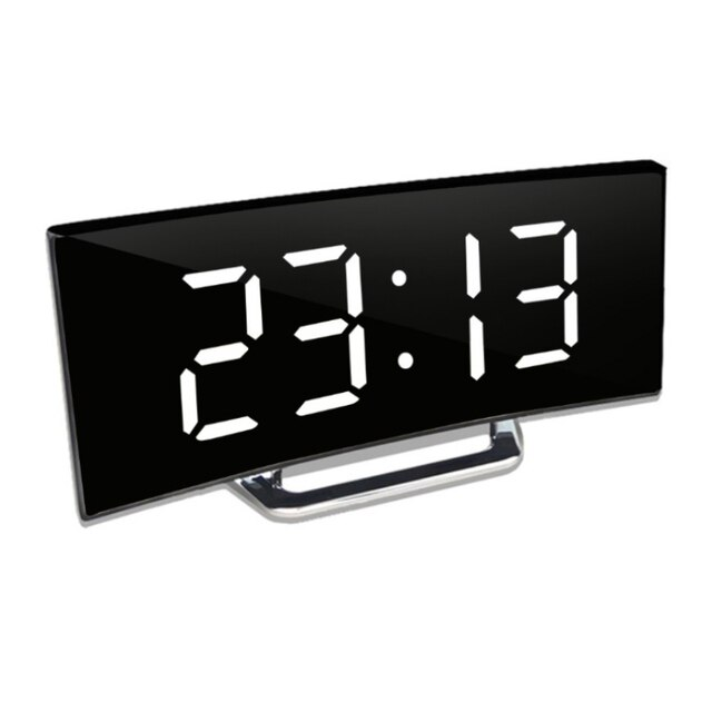Digitale LED Wekker met Gebogen Display – Automatische Lichtregeling & Groot Scherm | Restfield