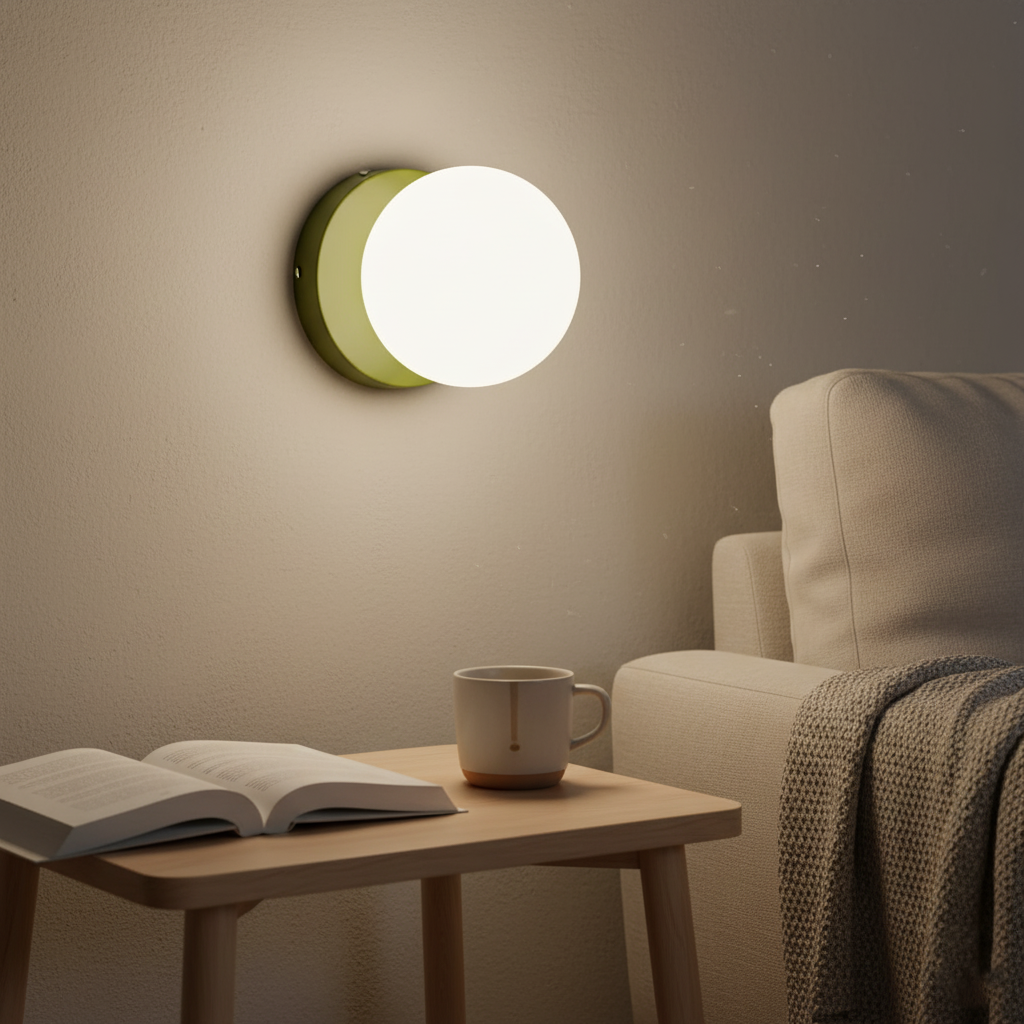 Wandlamp Glas Rond Nordisch Minimalistisch G9 LED Zwart Wit Groen Slaapkamer | Restfield